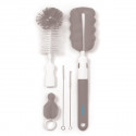 BabyOno baby bottles and teats brush set with a removable handle & mini sponge grey, 735/03