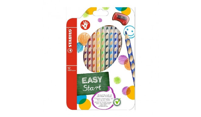 Värvipliiats Stabilo EASYcolors,12 värvi,paremkäsi