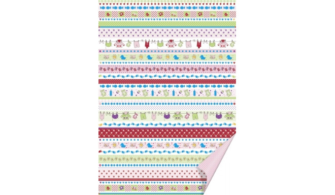 Käsitöökartong 21x31cm 200g, Baby, punased äärised, Heyda
