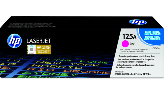 HP tooner CB543A No.125A 1400lk Color LaserJet CP1210/CP1215/CM1312/CP1515N/CP1518N, magenta