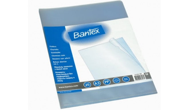 Kiletasku L-tasku A3, 0,12mm, Bantex, 25 tk/pk