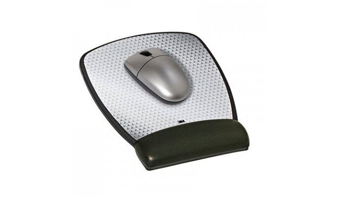 Hiirepadi randmetoega 3M MW309LE  Precise Mouse pad with Gel Wrist rest, black leatherette, grey pad