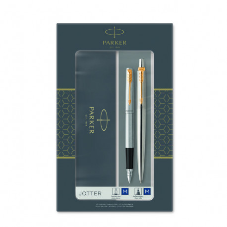 Kinkekomplekt Parker Jotter Stainless Steel GT,sulepea+pastapliiats