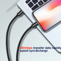 Swissten Textile Universal Quick Charge 3.1 USB-C to Lightning Data and Charging Cable 1.2m
