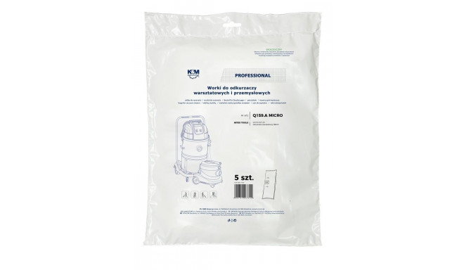 K&M KM-Q159.A NITEO TOOLS MICRO WVCS 0127-30 Bags for vacuum cleaner 5 pcs.