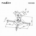 Nedis PJCM100BK Projector Ceiling Mount 360 ° Max 10kg
