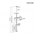 Nedis TVSM5750BK Professional TV mount from floor to ceiling up to 37-70"