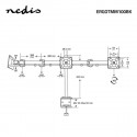 Nedis ERGOTMM100BK Table mount for 3 monitor up to 14-24 "