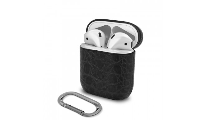 Devia Lux Series Eco Кожаный чехол с магнитным карабином Apple AirPods 1st Generation