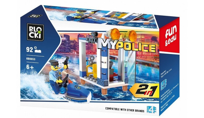 Blocki MyPolice Police station on water / KB0653 / Constructor with 57 parts / Age 6+