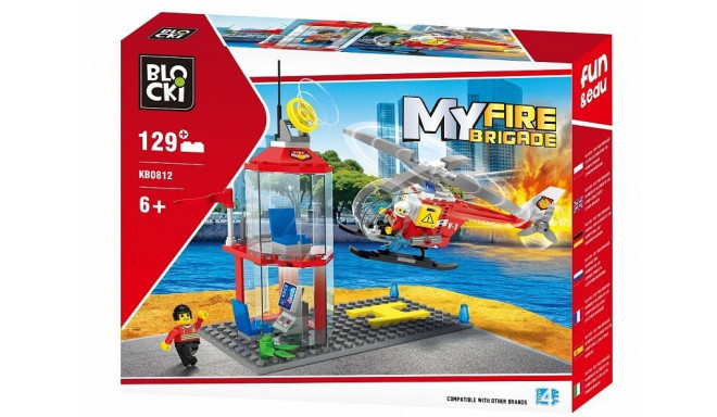 Blocki MyFireBrigade Helicopter and Control Tower / KB0812 / Constructor with 129 parts / Age 6+