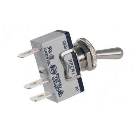 Toggle switch, 1 POLE.ON-ON, 15A 250VAC