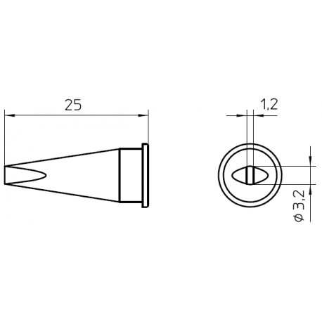 LHT C SOLDERING TIP 3.2MM