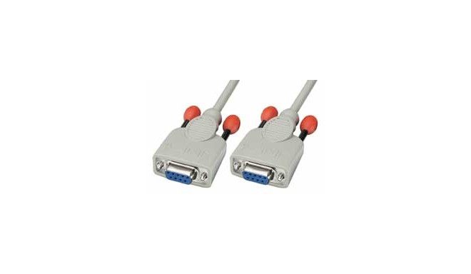 2m Null Modem Cable 9 Way D Female / 9 Way D Female