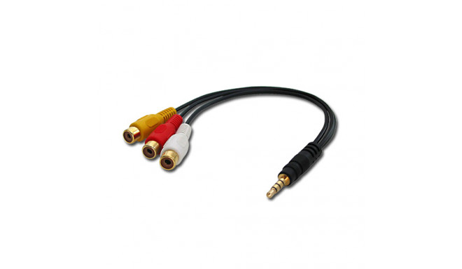 AV Adapter Cable 3.5mm Jack M to 3xPhono F