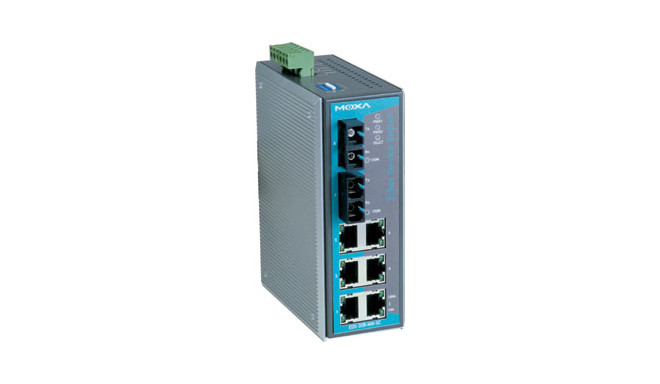 Switch: 6 x 10/100BaseT(X), 2 x 100BaseFX multi-mode SC, 0 kuni 60°C, mittemanageeritav DIN