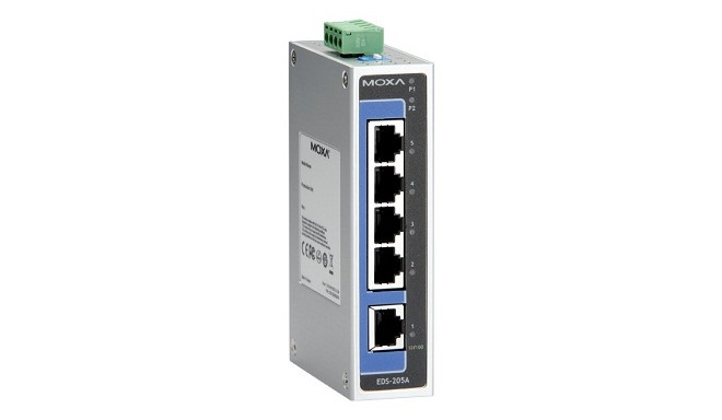 Unmanaged Ethernet switch with 5 10/100BaseT(X) ports, -40 to 75°C ATEX Zone 2