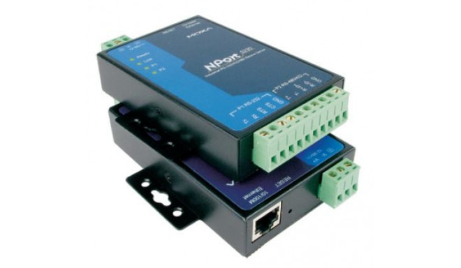 2-port RS-422/485 device server with 2 KV optical isolation, 0 to 55°C, power supply