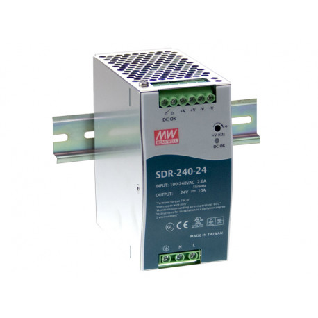 Toiteplokk DIN-liistule 240W 24V 10A