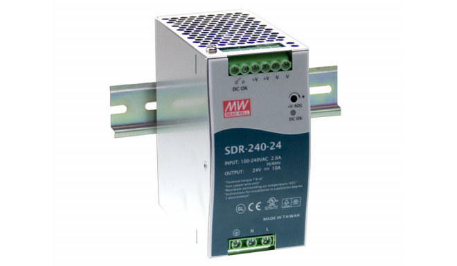 Toiteplokk DIN-liistule 240W 24V 10A