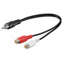 Adapter RCA (M) - 2xRCA (F) 0.2m