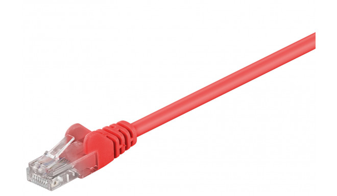 Cat5e Network cable, U/UTP 2xRJ45 plug unshielded red 10m