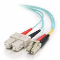 FO jätkukaabel multimode LC-SC duplex OM3 (50/125) 10.0m Aqua