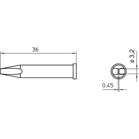 Kolviots XT CSL CHISEL 3.2X0.45MM