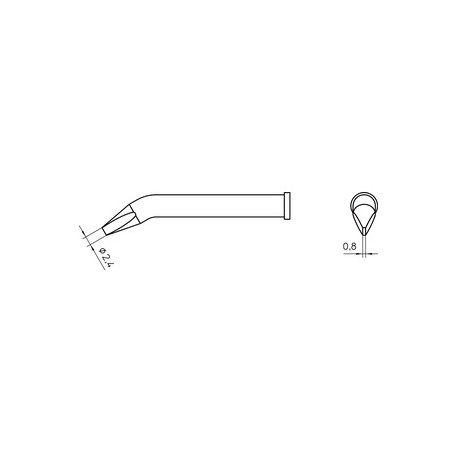 Kolviots XT BX CHISEL 2.4X0.8MM