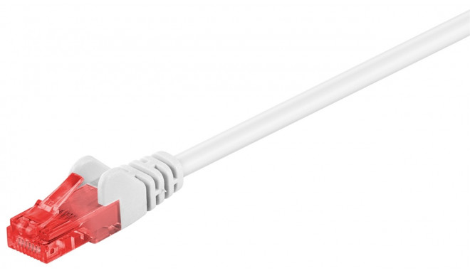 Cat6 Network cable, U/UTP 2xRJ45 plug unshielded white 7.5m