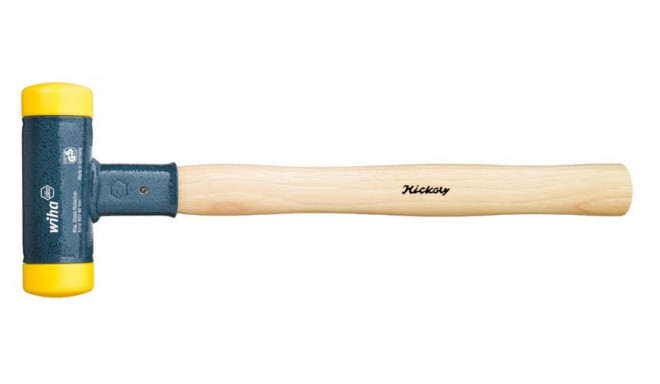 No-recoil soft-head hammer with hickory wooden handle.