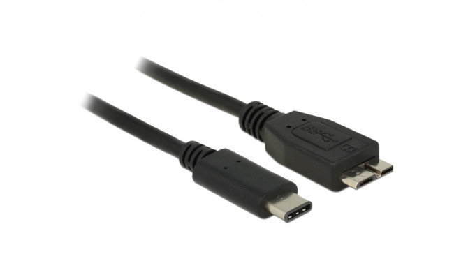 USB-C kaabel C - Micro B 0.5m, USB 3.1 10Gbps, 3A, must