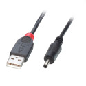 USB 2.0 kaabel A - DC 1.35mm/3.5mm 1.5m, 5V, must