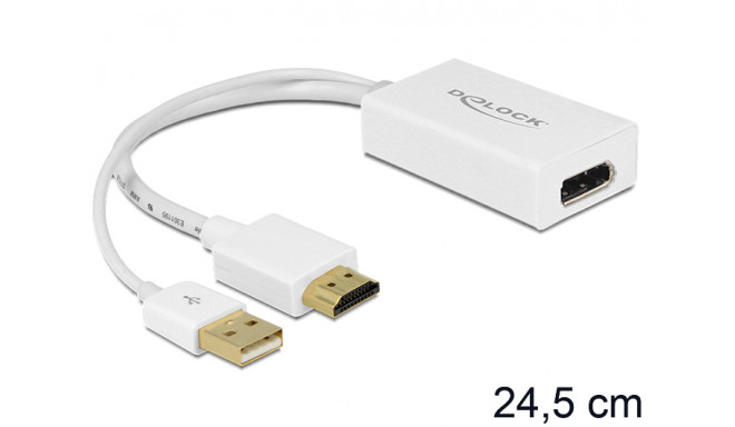 Adapter HDMI-A male > Displayport 1.2 female white