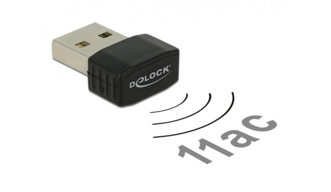 WiFi võrgukaart: USB, kuni 433Mbps, 5/2.4GHz 802.11n/b/g/ac