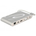 USB-C dock: 1xGigabit RJ45, 1xHDMI, 1x mini Displayport, 1x VGA, 3xUSB 3.0, 1xUSB-C, SD pesad,