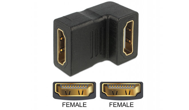 Adapter HDMI (F) - (F) 90° nurgaga üles