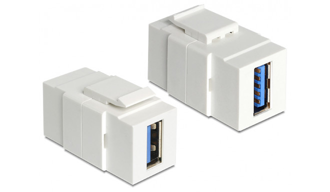 Keystone moodul: USB 3.0 A F / F, valge