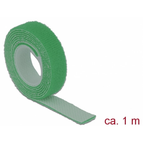 Delock Hook-and-loop fasteners L 1 m x W 13 mm roll green
