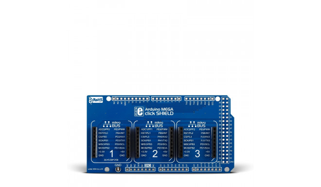 Arduino MEGA click shield - adapter 3 click moodulile