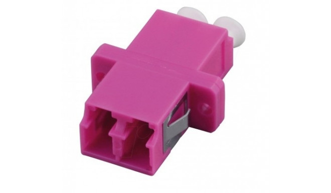 LC Duplex Adapter - ZIRCONIA SLEEVE - Erika Violet (SC Simplex FootPrint) With Flange