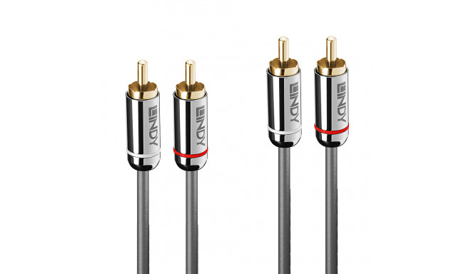 2xRCA kaabel 1.0m,kullatud kontaktid, PVC ja Halogeeni vaba CROMO