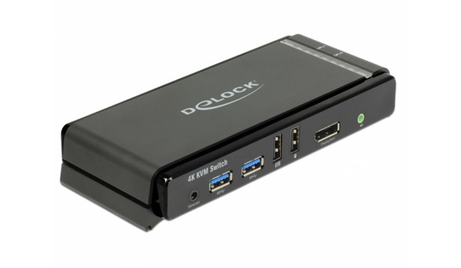 KVM switch: 2 porti, Displayport 1.2, 4xUSB 3.0, 2x USB 2.0, 4x 3.5mm stereo, kaablitega, 4096x2160@