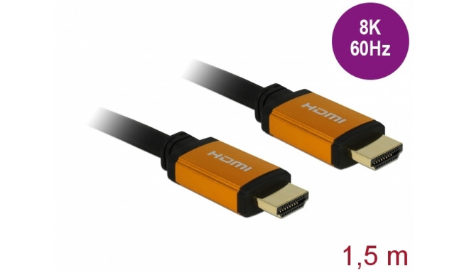 Delock Ultra High Speed HDMI Cable 48 Gbps 8K 60 Hz 1.5 m