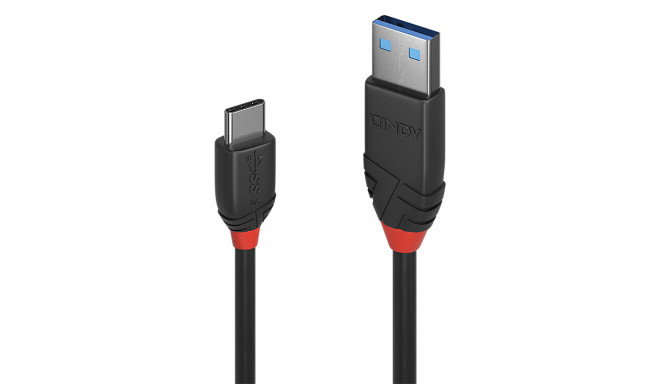 0.5m USB 3.1 Type A to C Cable 3A, Black Line