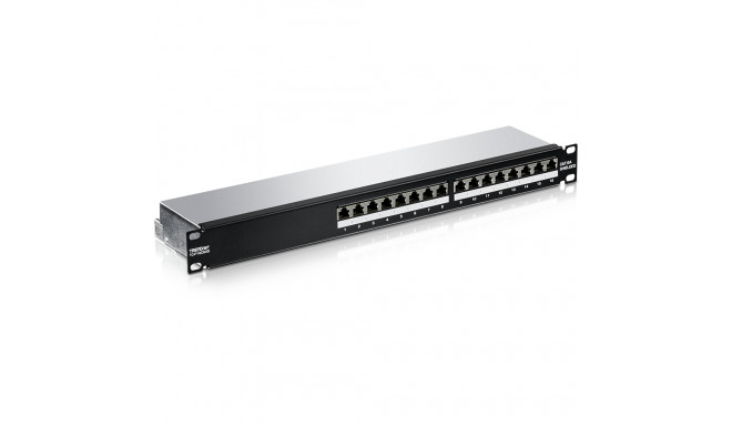 16-Port Cat6A Shielded 1U Patch Panel