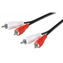 2xRCA kaabel 2.5m, must