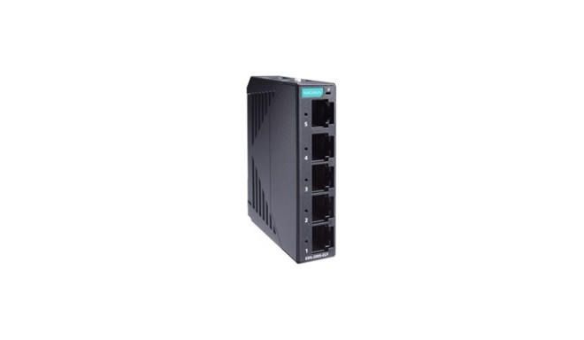 Unmanaged Fast Ethernet switch with 5 10/100BaseT(X) ports and -10 to 60°C operating temperature, pl