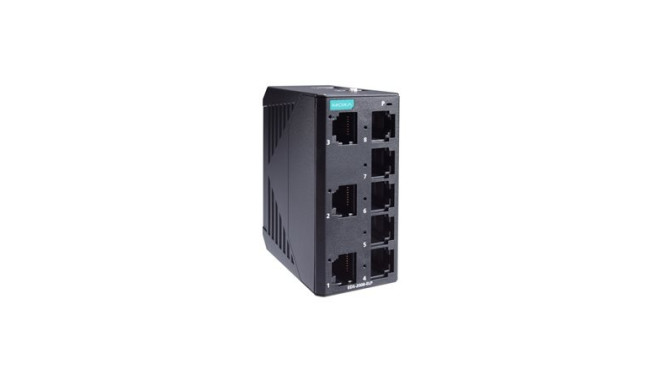Switch: 8 x 10/100BaseT(X), -10 kuni 60°C, mittemanageeritav, plastikust DIN