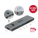 USB-C dock Mac´ile: 2xUSB-C (Thunderbolt), 1xHDMI, 2xUSB 3.2, 1xSD, 1xMicroSD